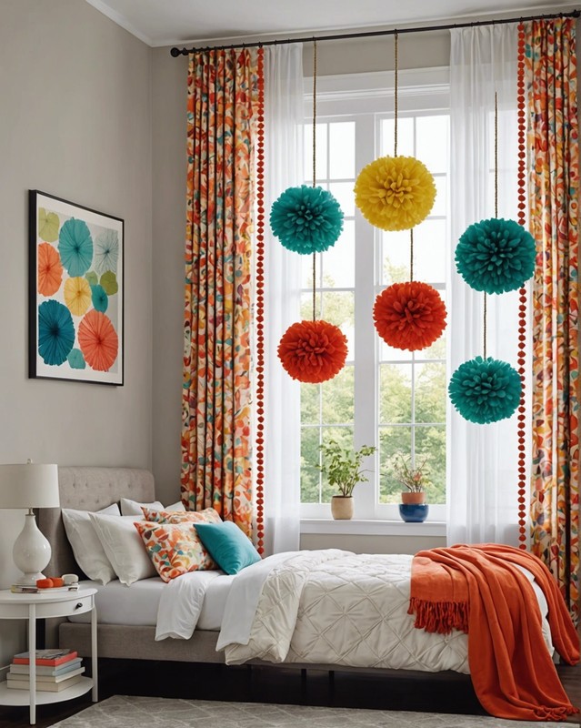 Pom-pom curtains
