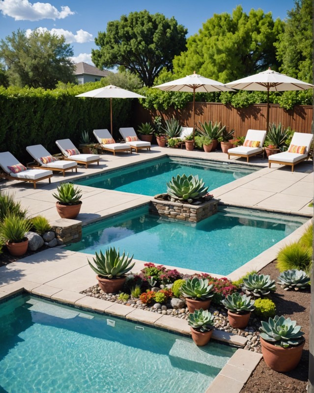 Poolside Succulent Garden