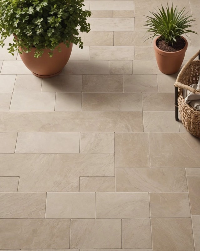 Porcelain Tiles with a Matte Beige Finish