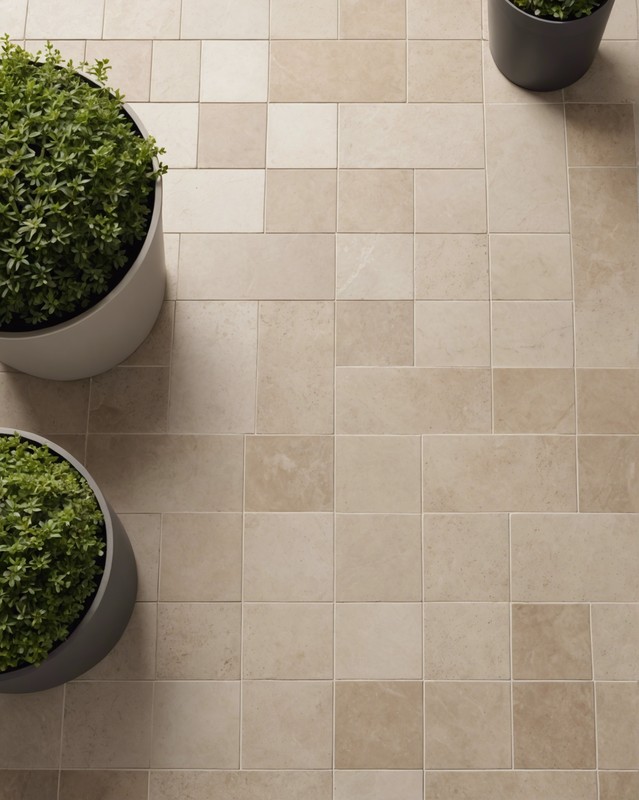 Porcelain Tiles with a Subtle Beige Pattern