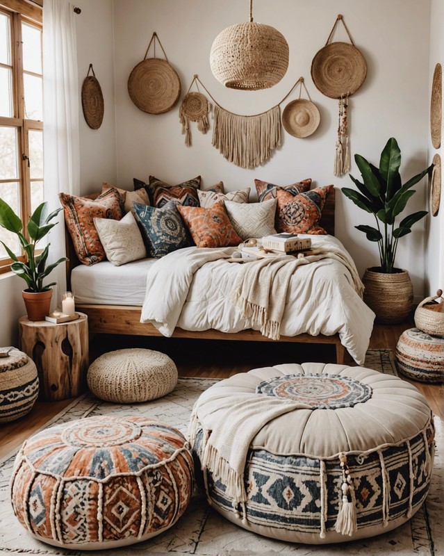 Poufs and pillows