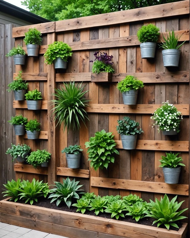 Reclaimed Wood Wall Garden