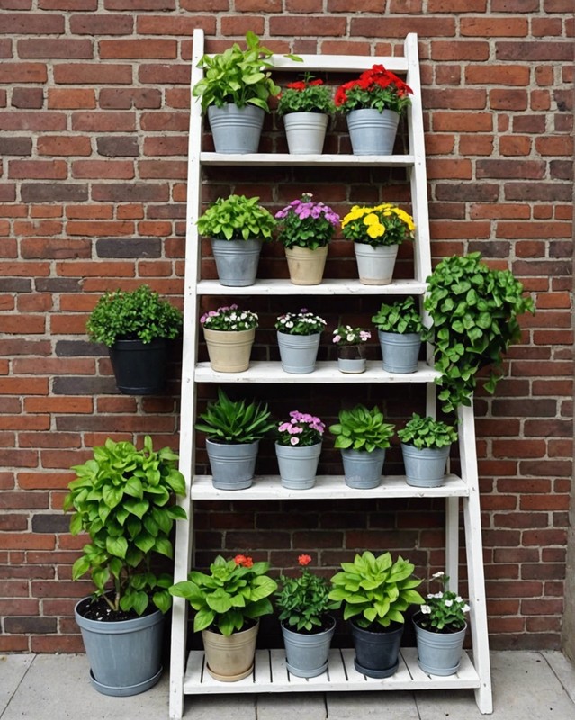 Repurposed Ladder Planter