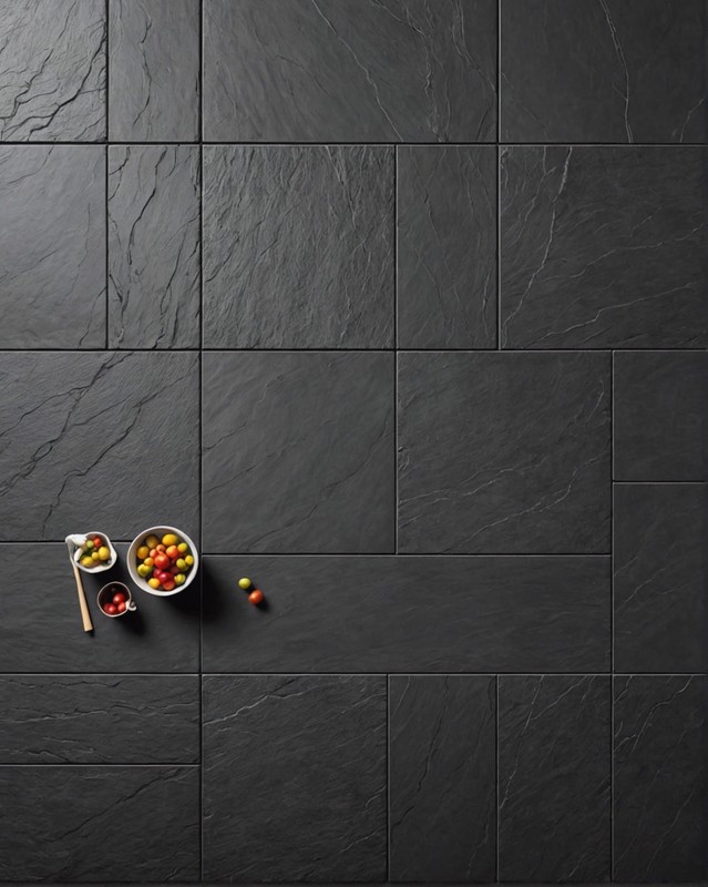 Rheo Slate Black Porcelain Tiles