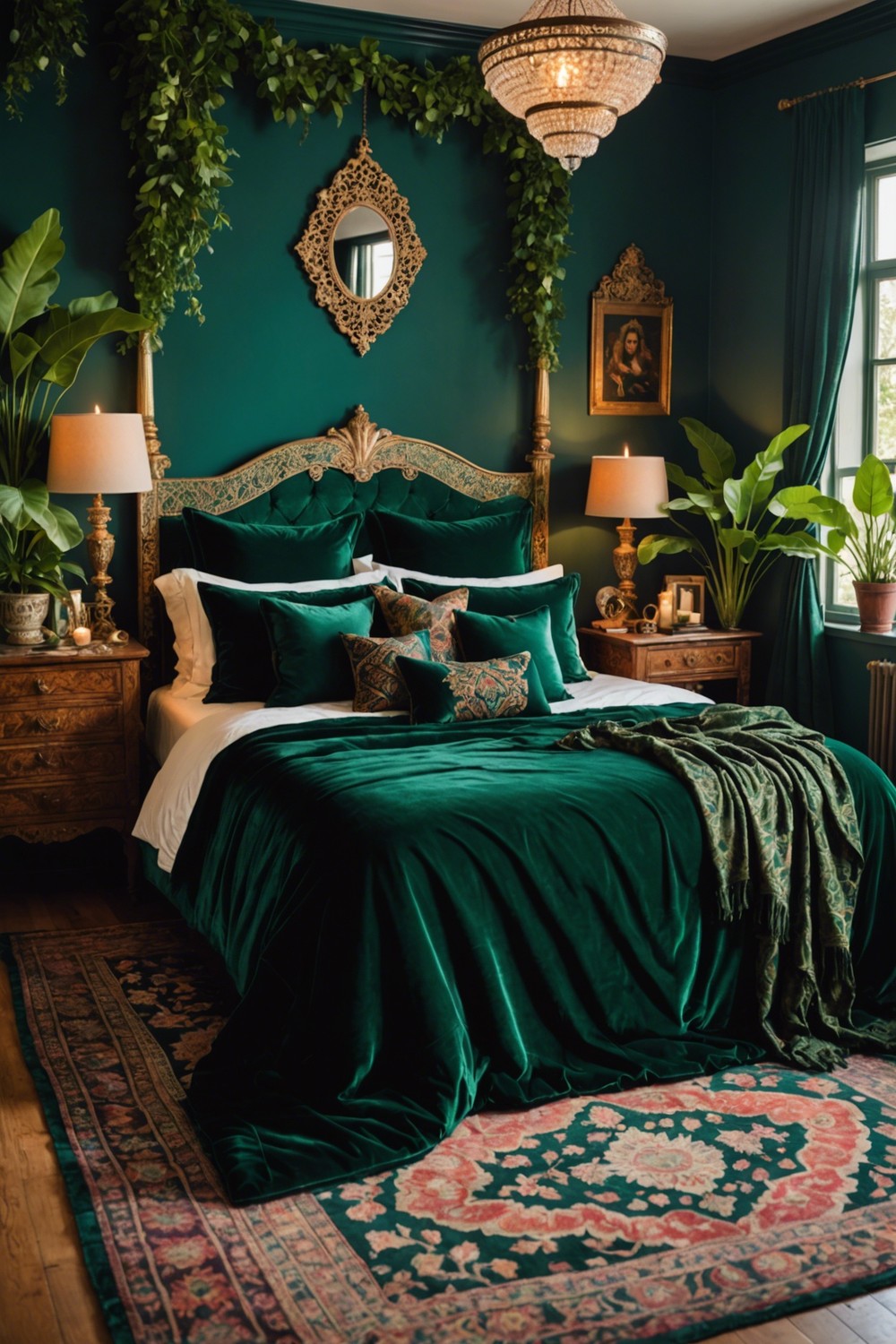 Rich Velvet Bedding In Jewel Tones