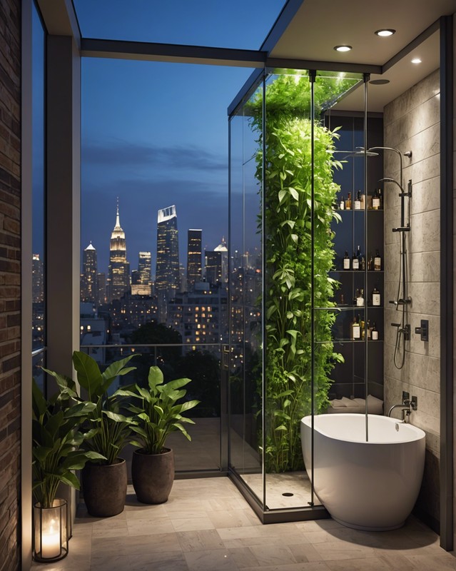 Rooftop Retreat Showers