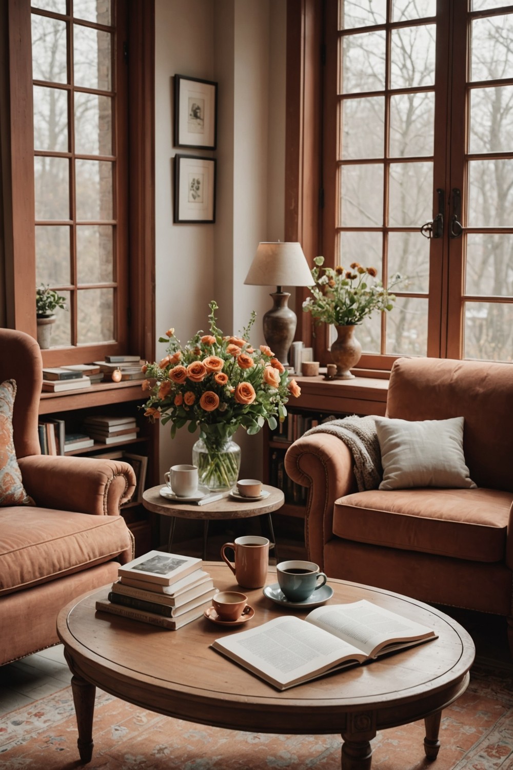 Rustic Terracotta Coffee Tables in the Bedroom