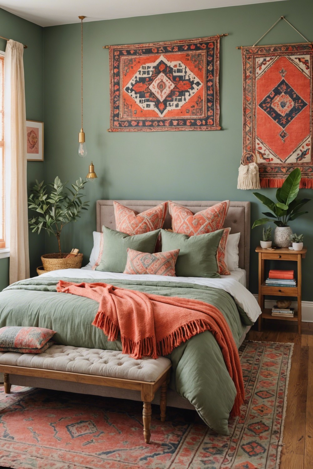 Sage Green and Coral Pink Color Combination