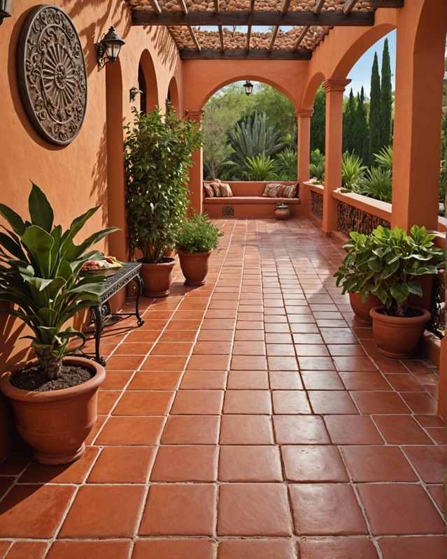 Saltillo Tile in Natural Red