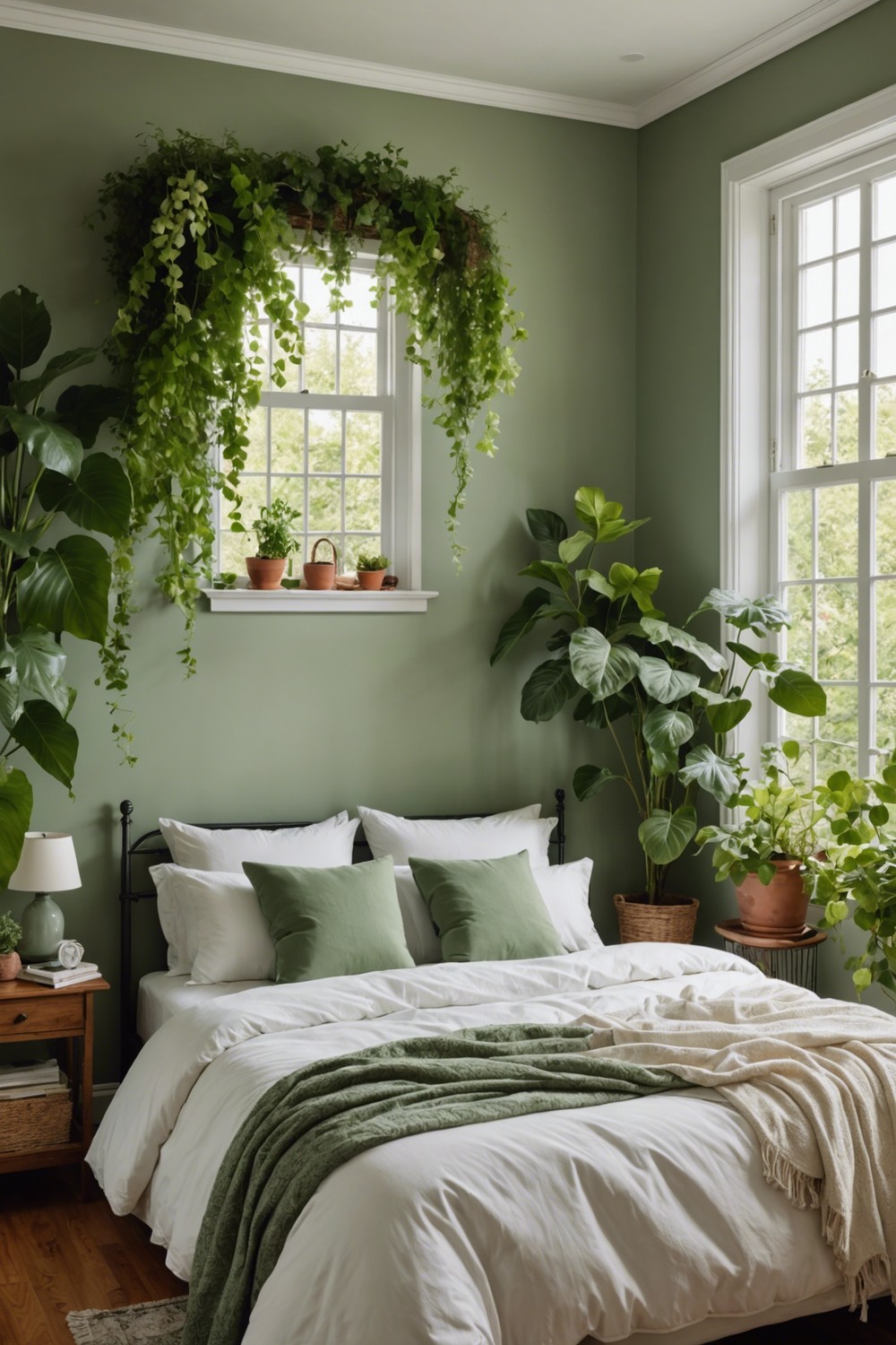 Serene Escape with Soft Greens and Whites