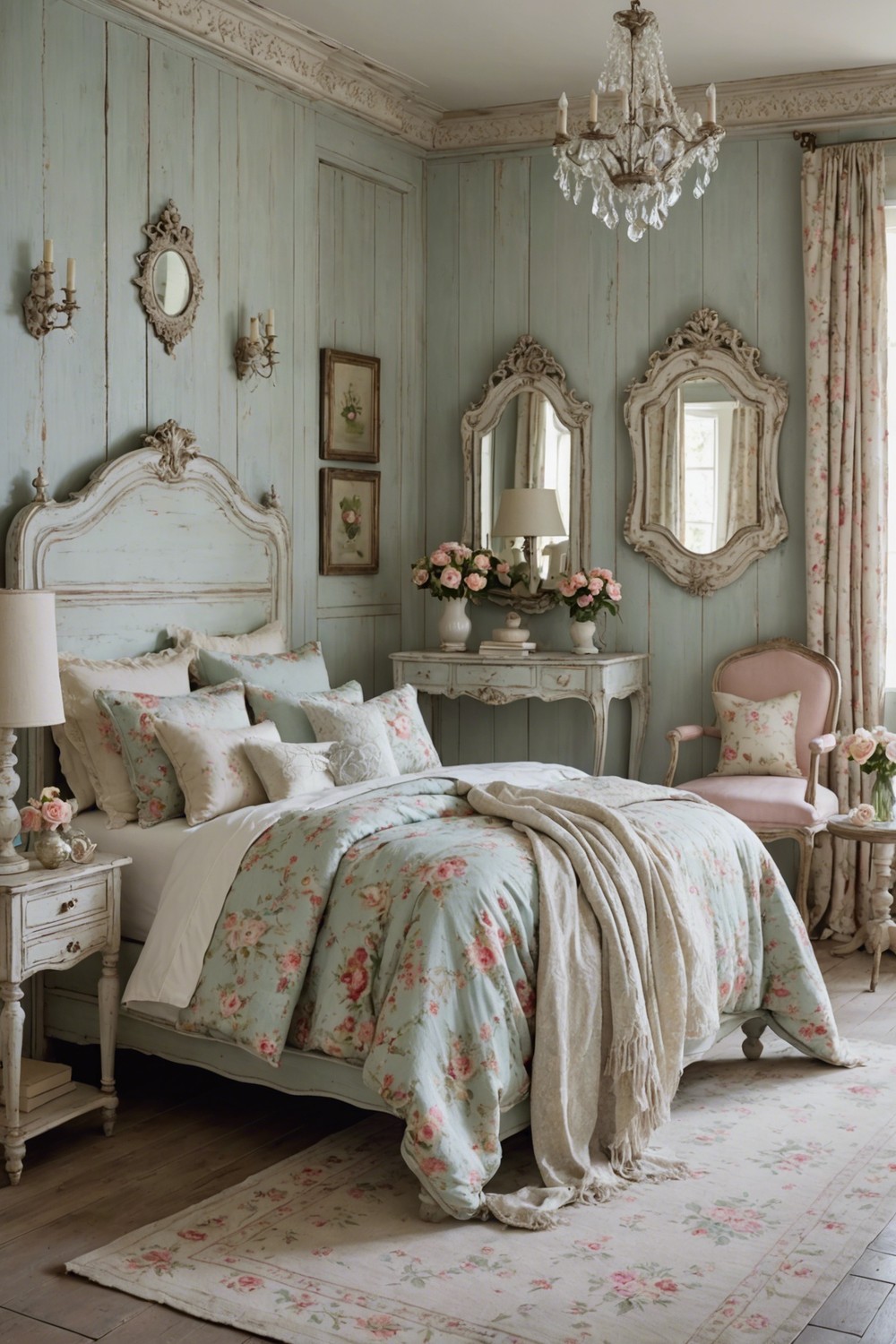 Shabby Chic Sanctuary with Floral Accents