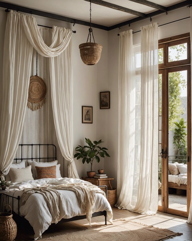 Sheer linen curtains