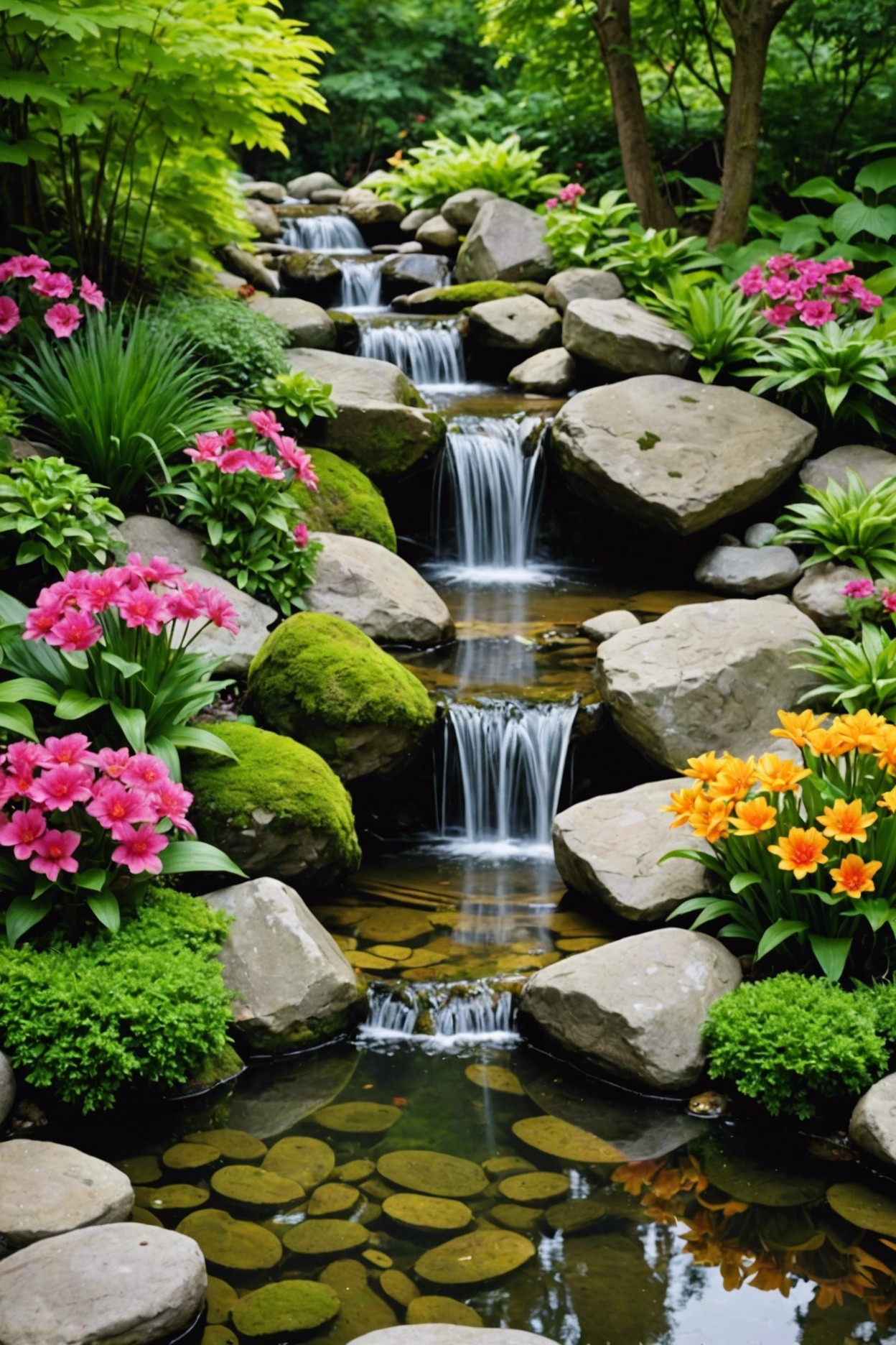 Small Garden Pond Waterfall