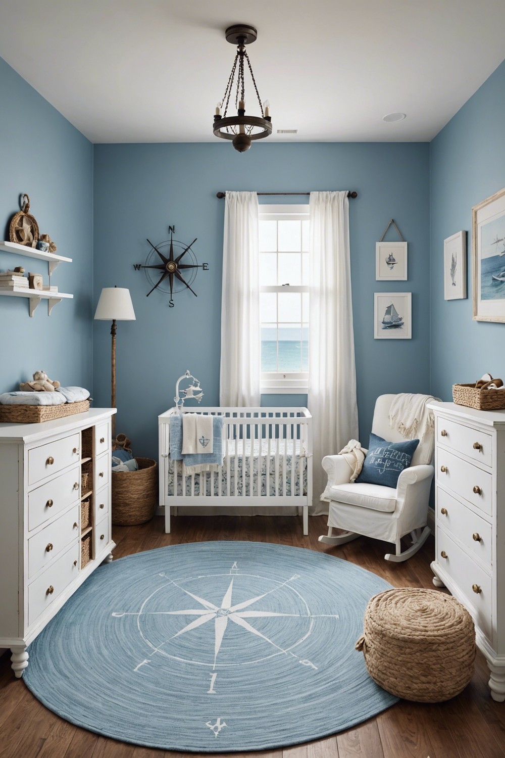 Soft Blue and White Nautical Charm