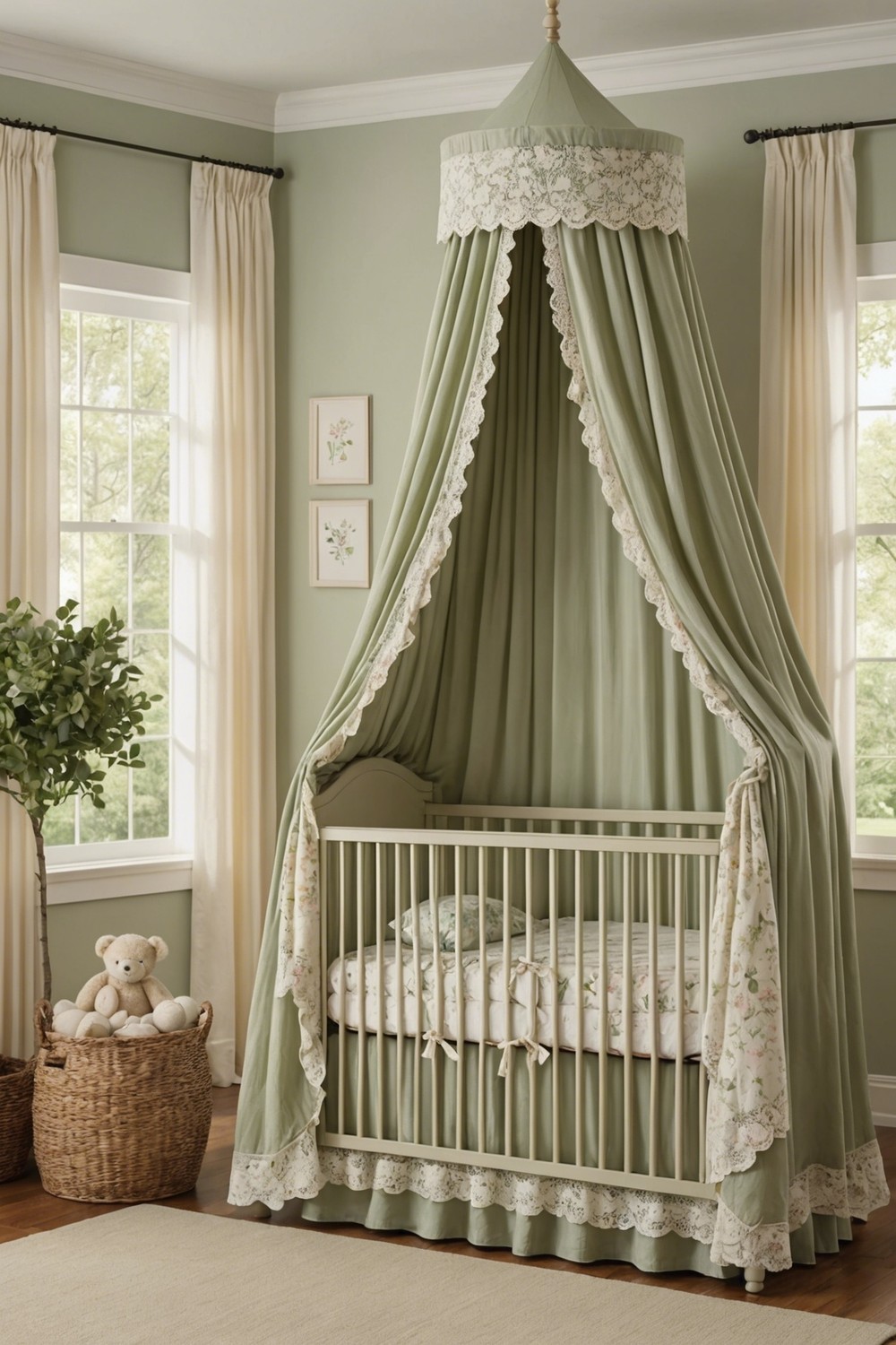 Soft Sage and Floral Delight