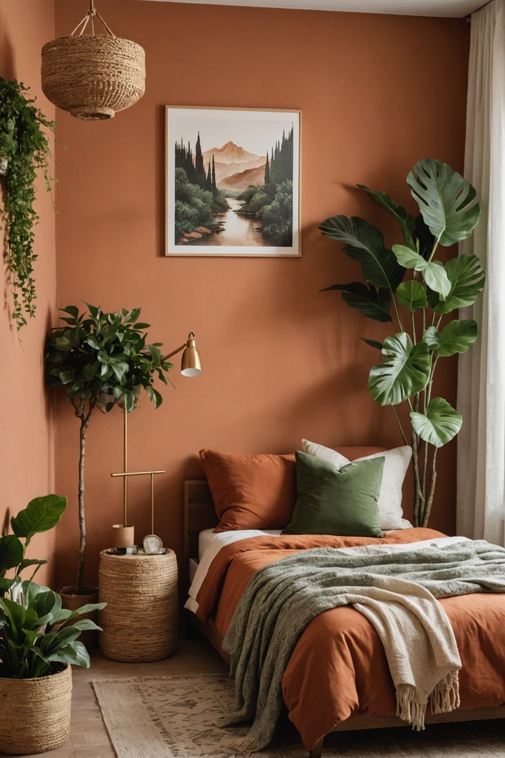 Soft Terracotta Upholstered Accent Chairs