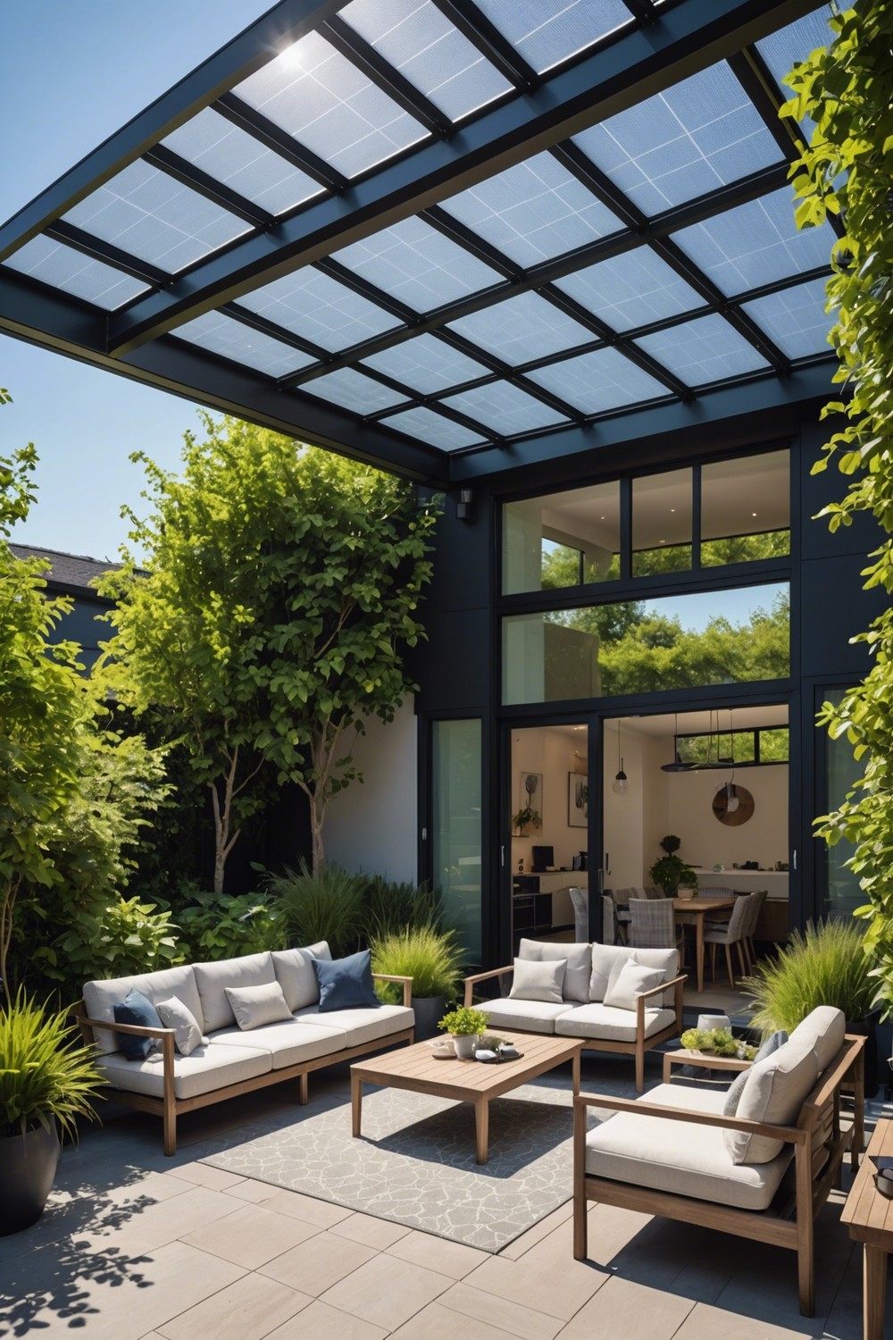 Solar Panels on Patio Roof