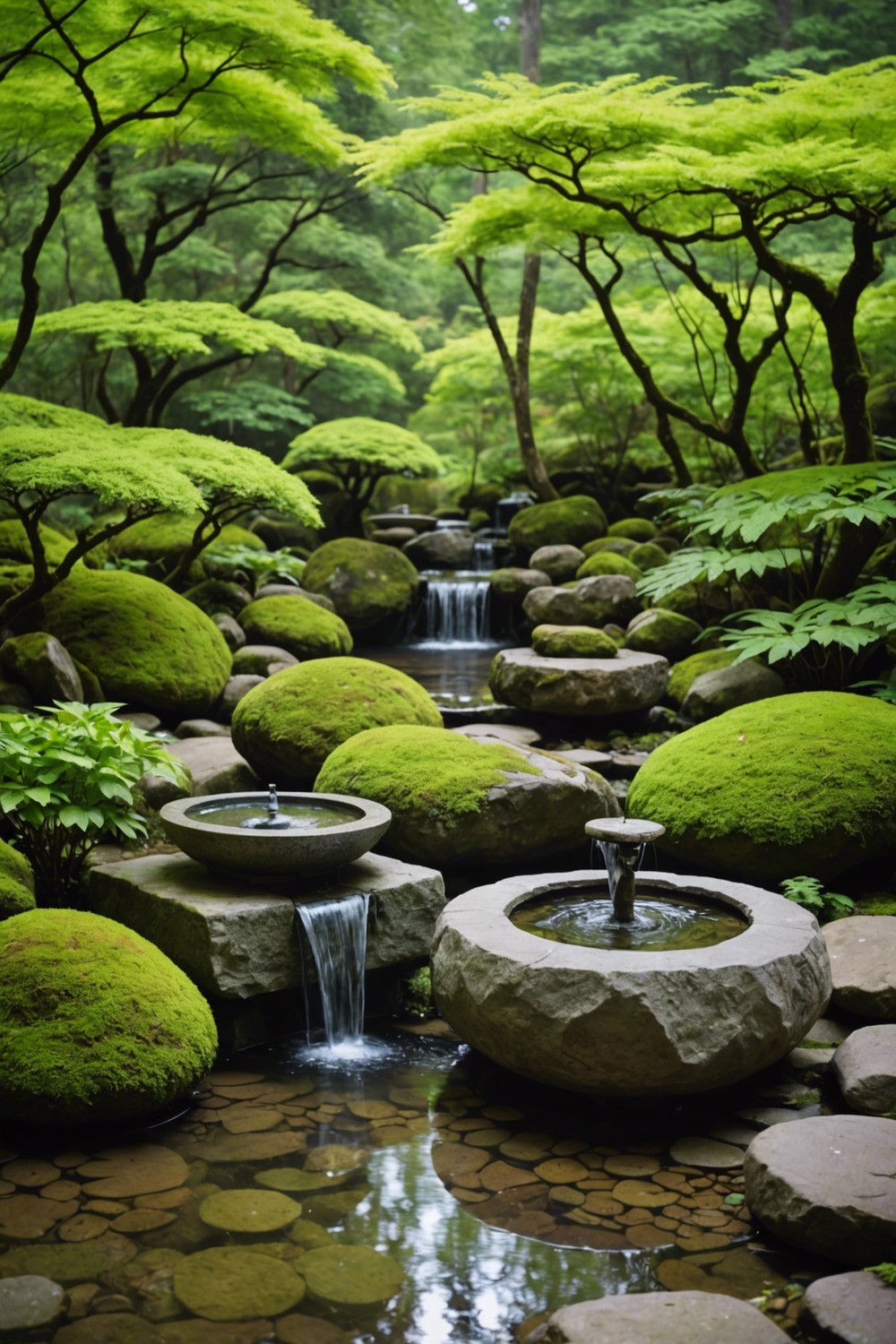 Soothing Water Features like Fountains or Cisterns