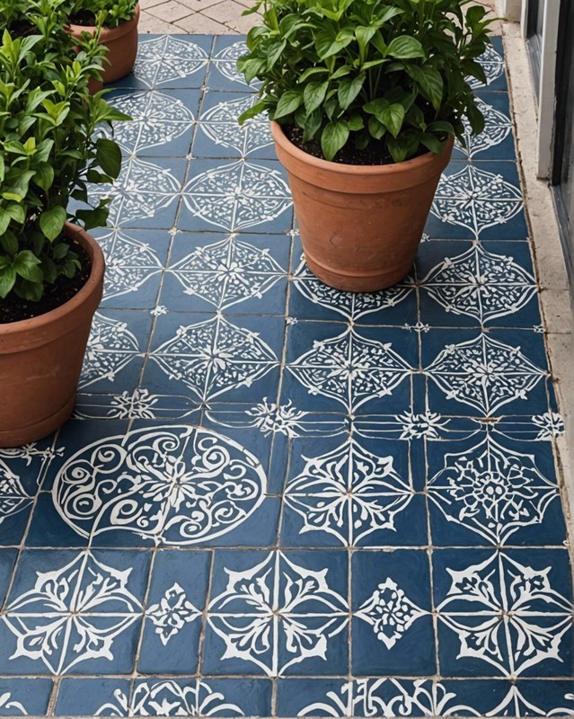 Stenciled tiles