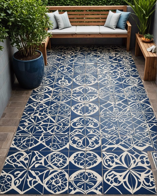 Stencilled Tiles