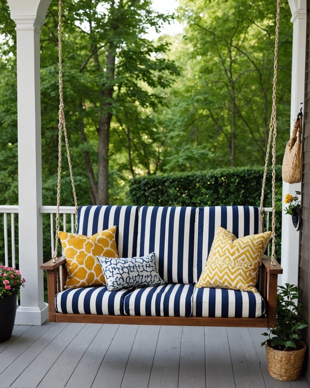Striped Porch Swing
