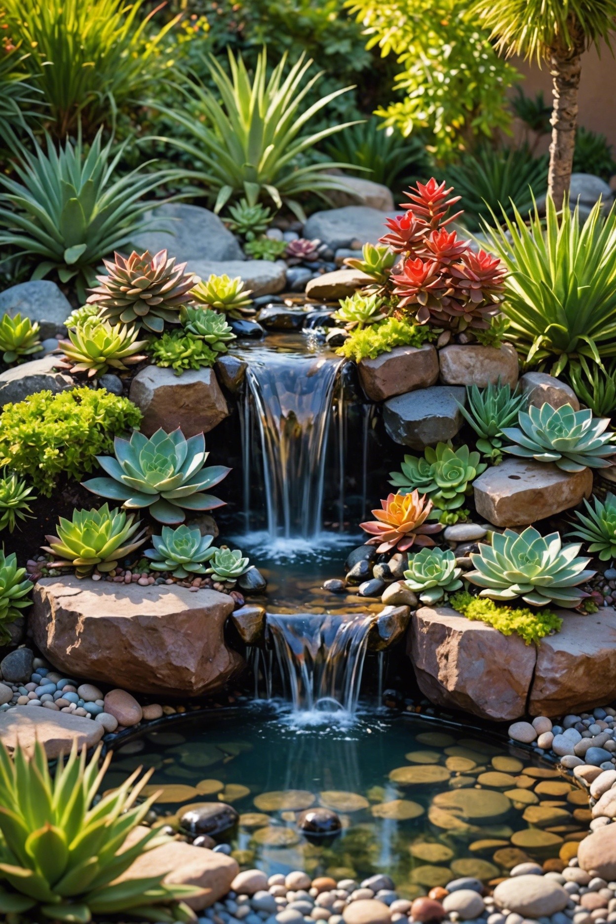 Succulent Garden Waterfall