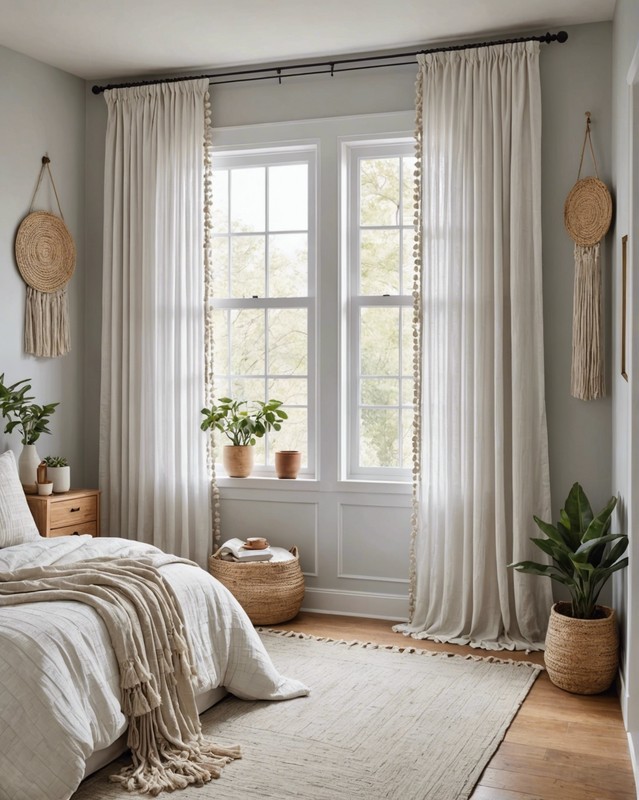 Tassel curtain panels