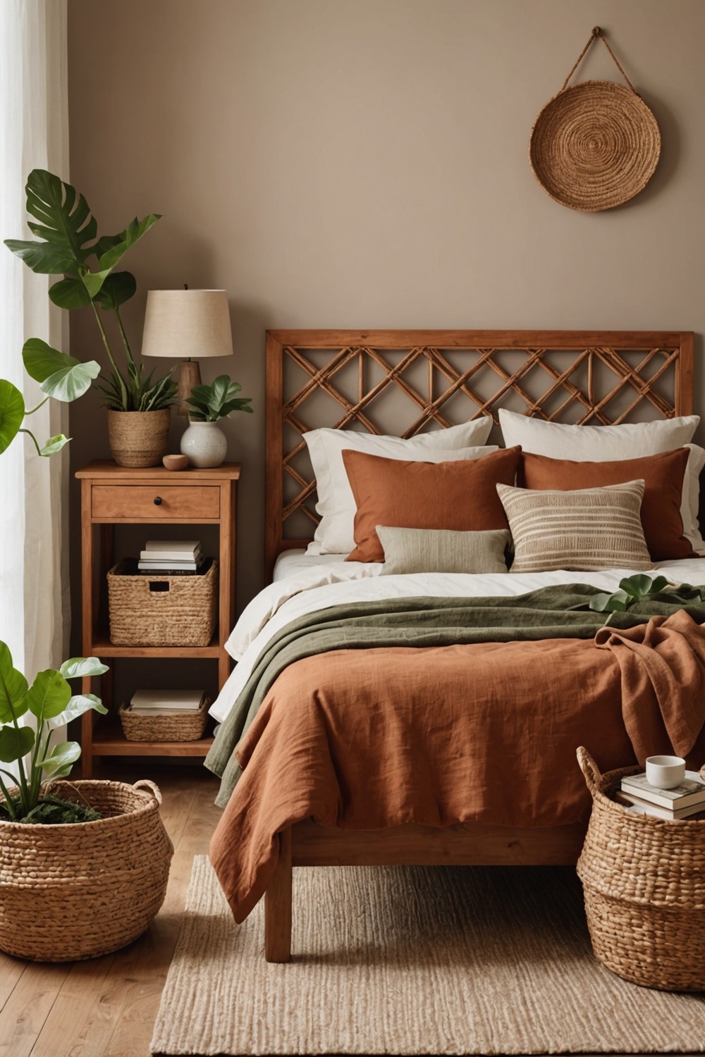 Terracotta-Inspired Woven Baskets for Storage