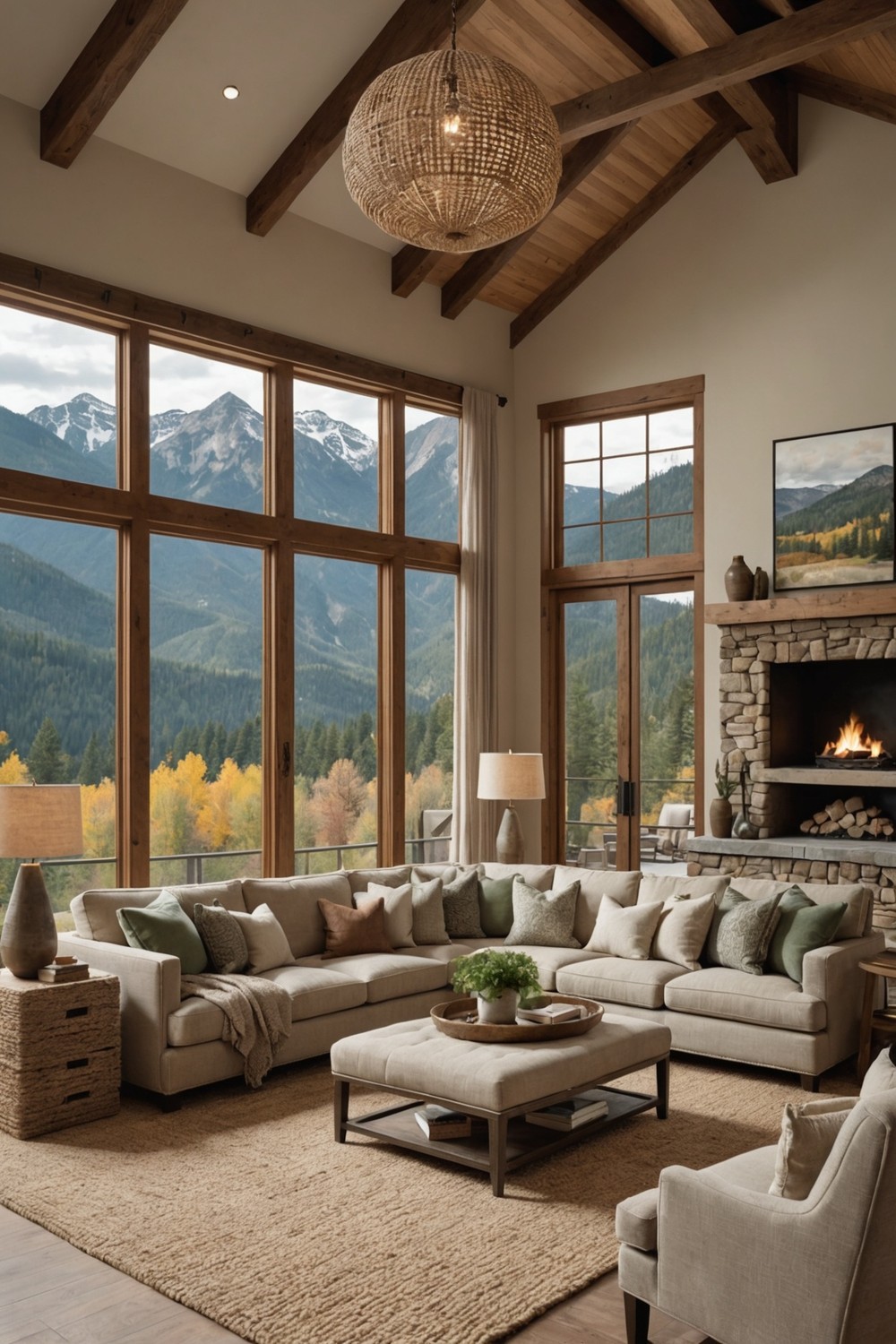 Textured Rugs and Throws in Earthy Tones