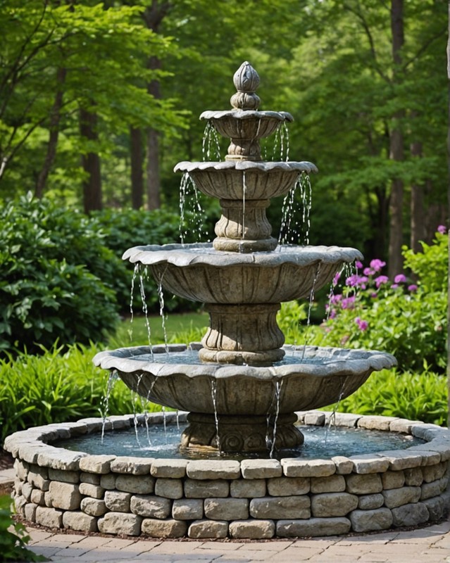 Tiered Stone Fountain