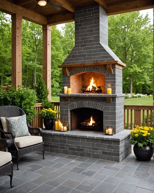 Tiled Fireplace