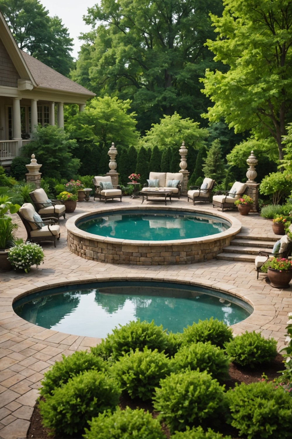 Traditional Deck with Balusters and Spindles