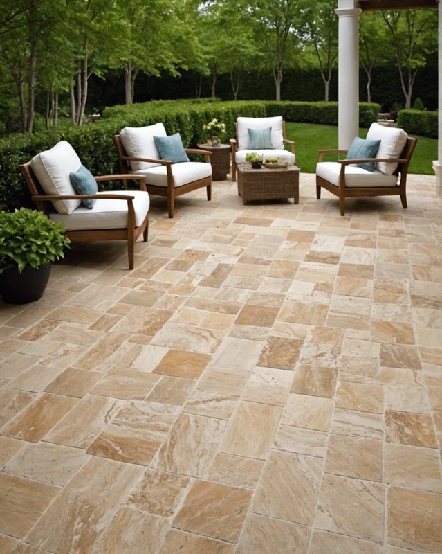 Travertine tiles
