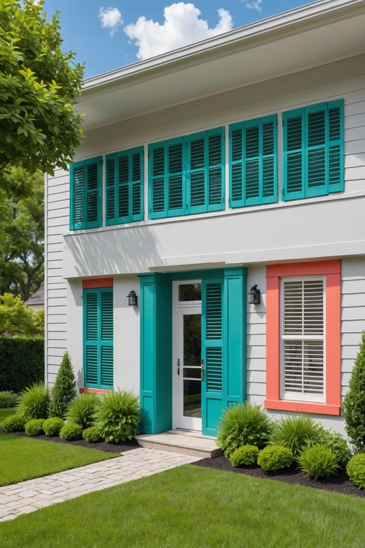 Two-Tone Shutters for a Pop of Color