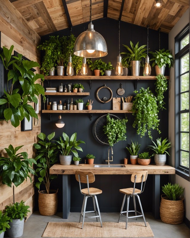 Urban Oasis with Metallic Accents