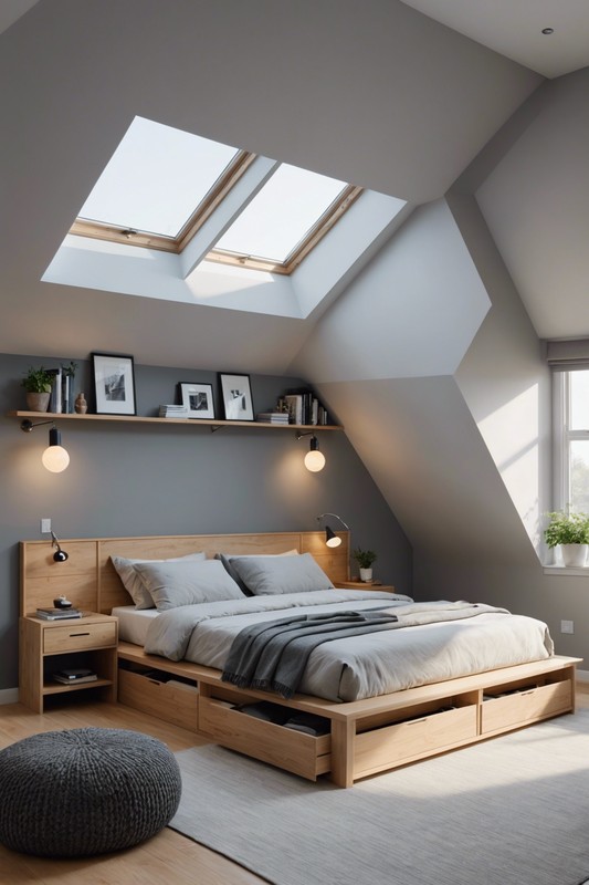 Use a Platform Bed with Built-In Storage