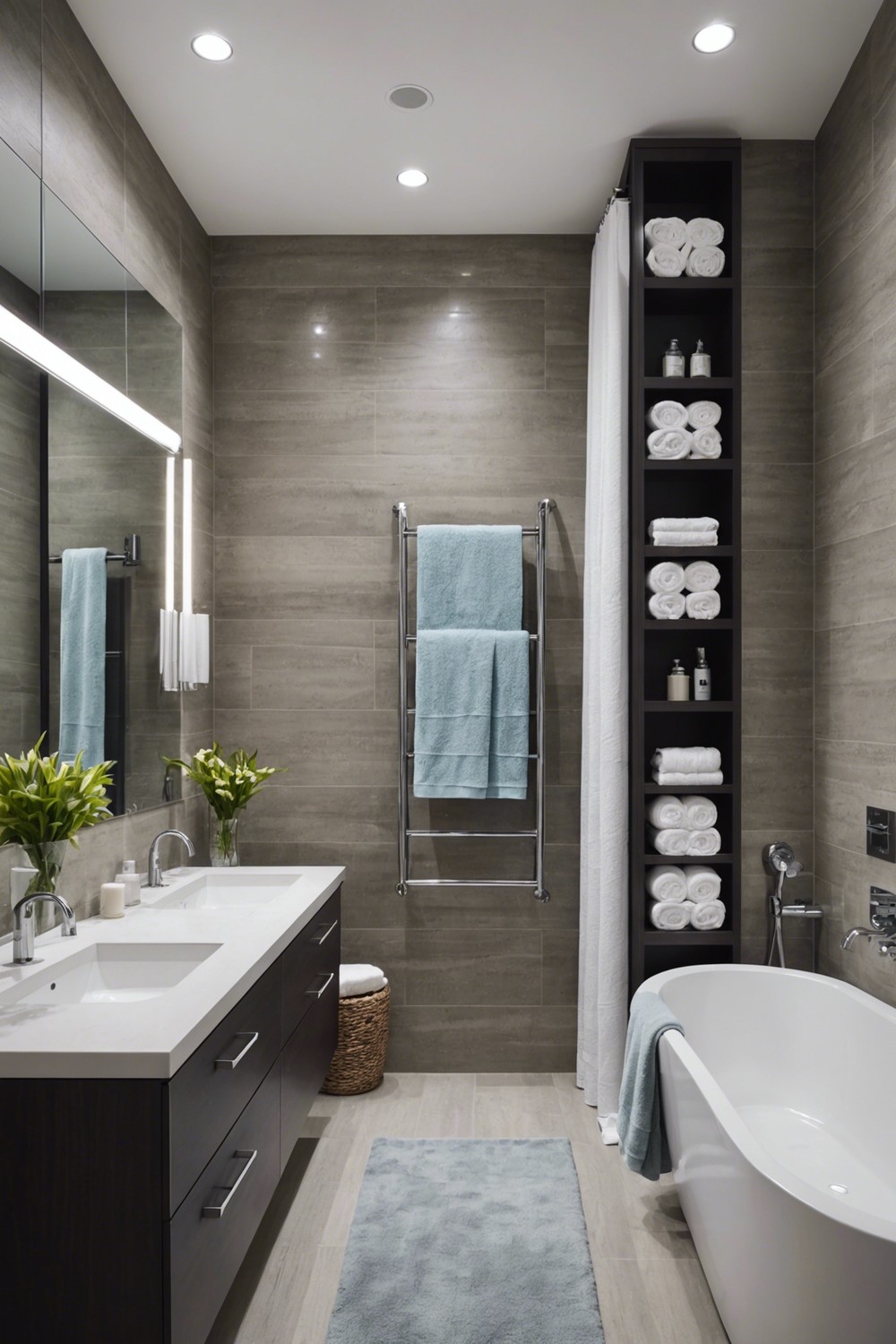 Use a Telescoping Towel Rack