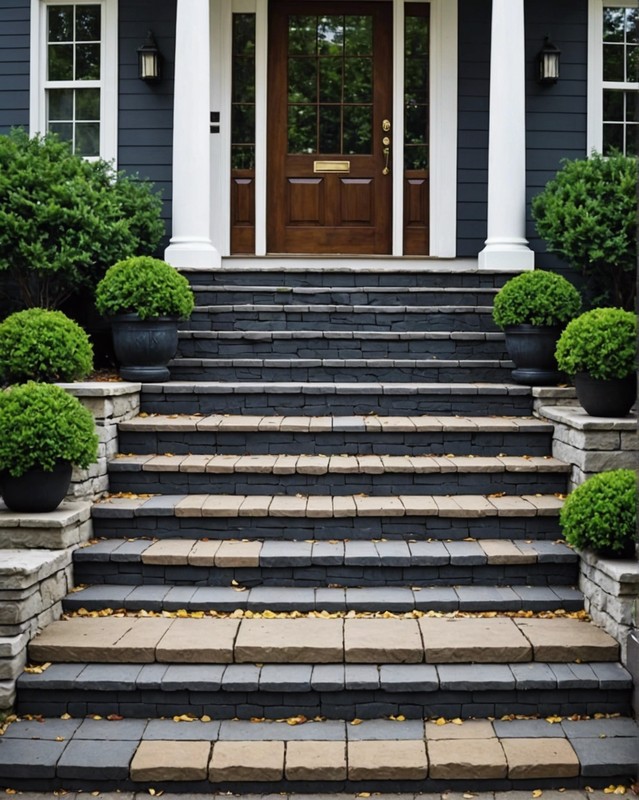 Use different materials for the steps