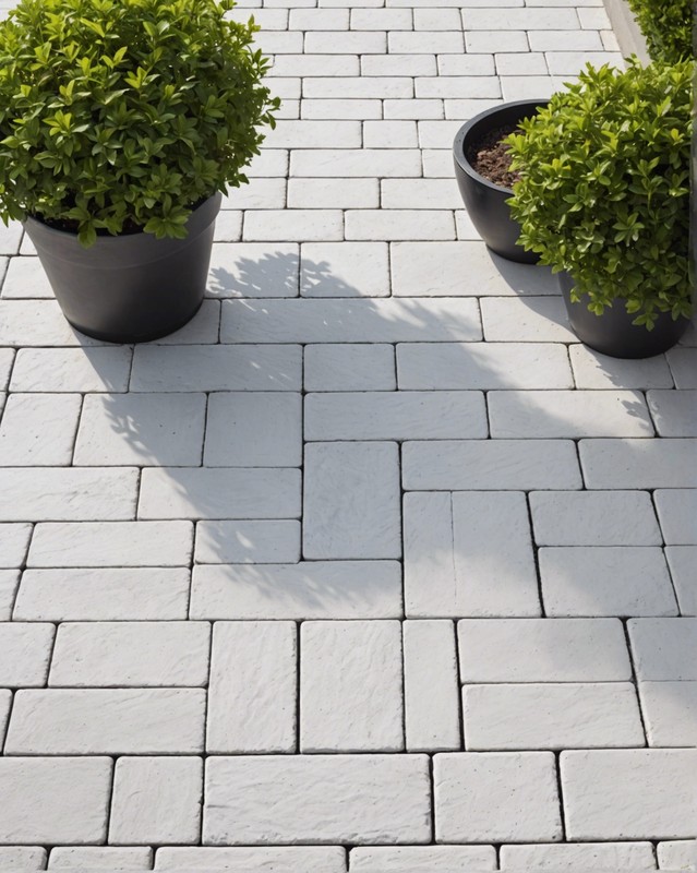 Use white concrete pavers 