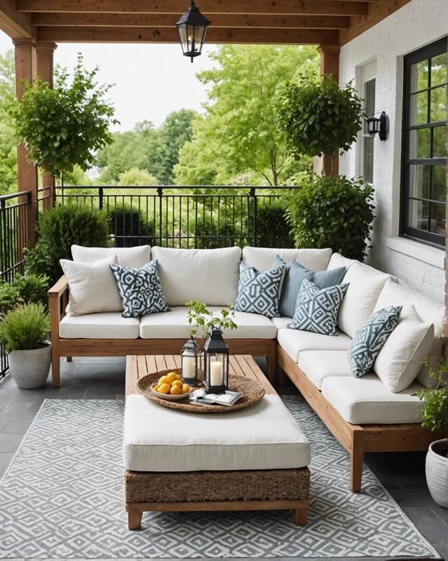 Use white throw pillows and blankets