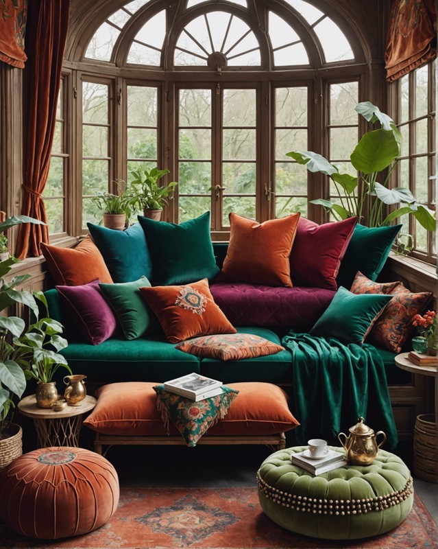 Velvet cushions