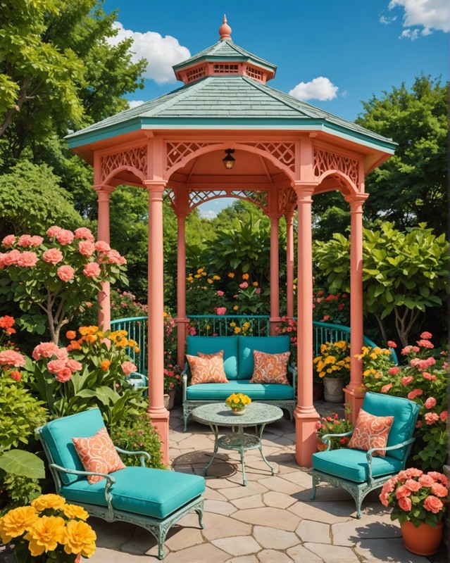 Vibrant Color Scheme Gazebo
