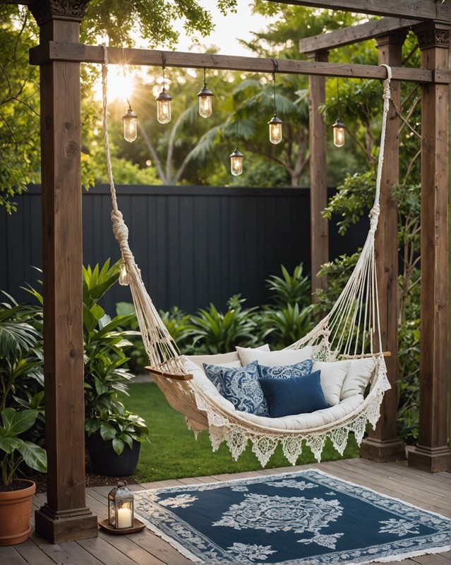 Vintage-Inspired Hammock with Lace Trim