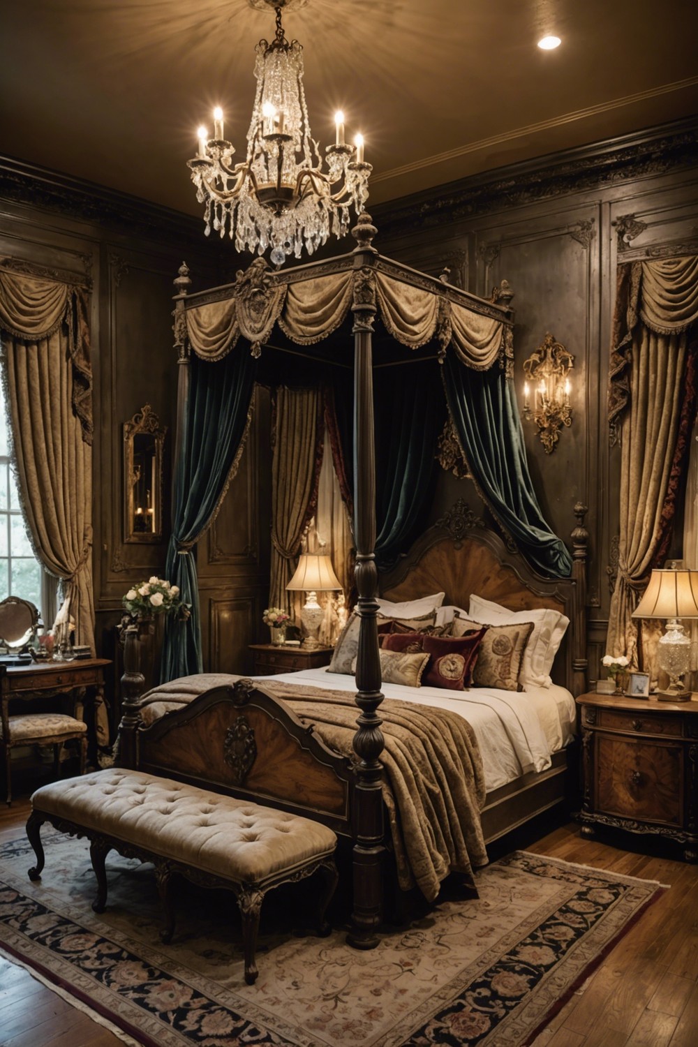 Vintage Glam: Distressed Finishes and Antique Accents