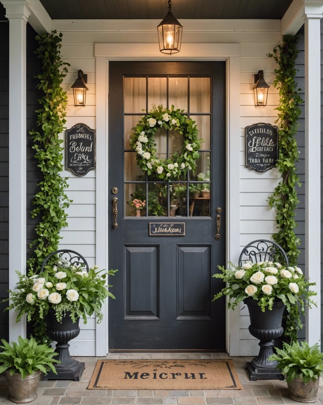 Vintage Metal Signs with Floral Patterns