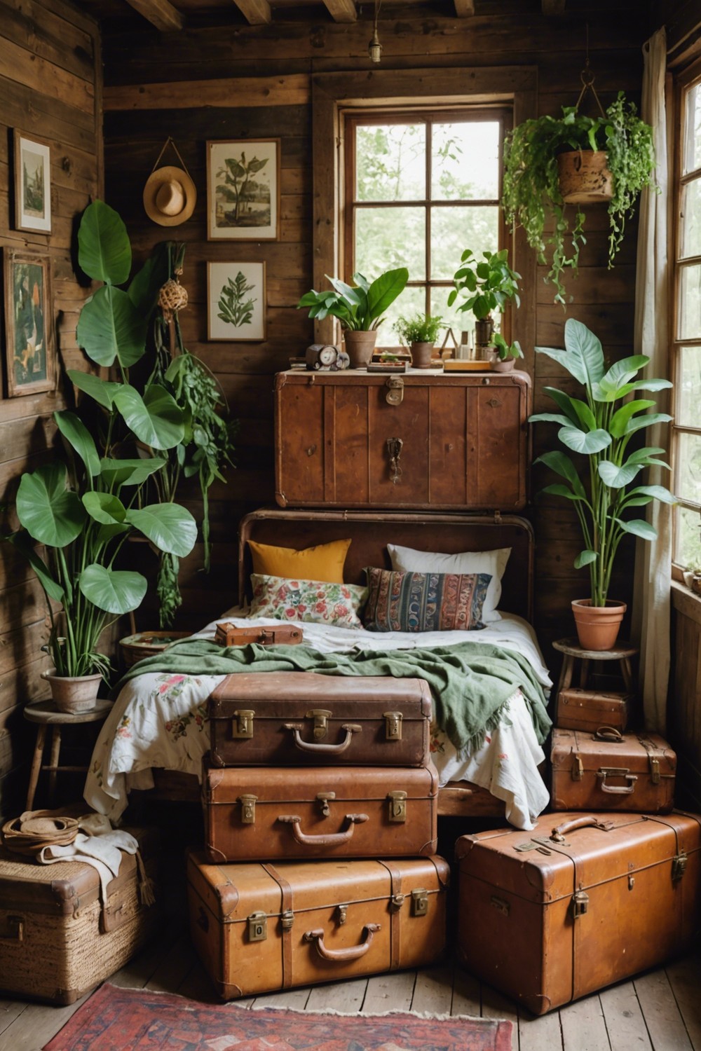 Vintage Suitcases as Decorative Storage