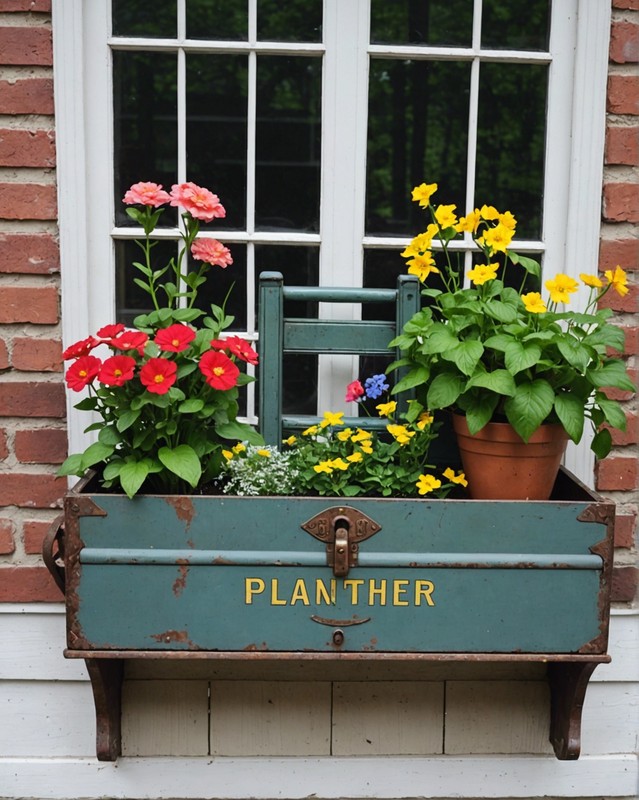 Vintage Toolbox Planter