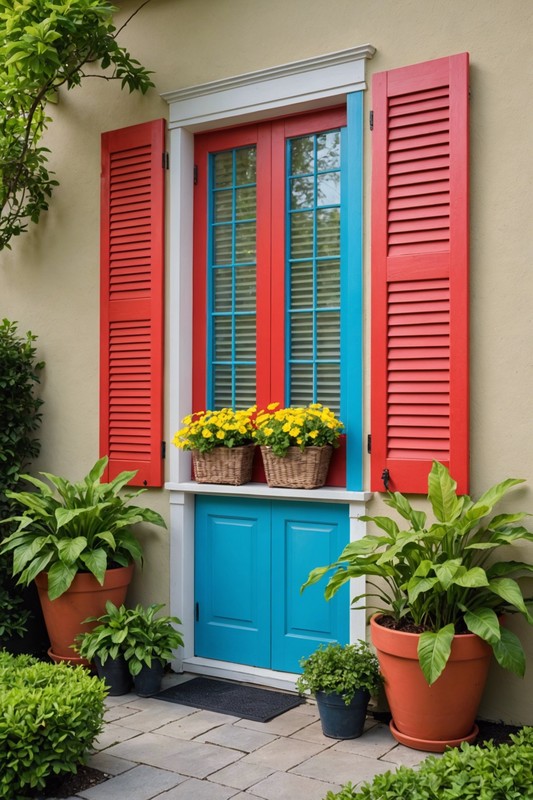 Vinyl Shutters in Bold Colors