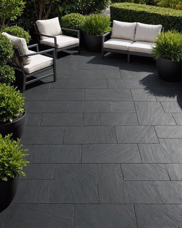 Volcanic Black Porcelain Pavers