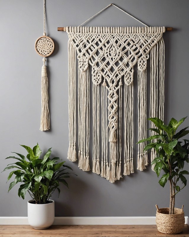 Wall-Mounted Macrame Fringe